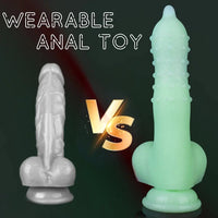 8.07in Spiked Liquid Silicone Soft Monster Dildo Penis Simulator Toy