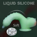 8.07in Spiked Liquid Silicone Soft Monster Dildo Penis Simulator Toy