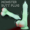 8.07in Spiked Liquid Silicone Soft Monster Dildo Penis Simulator Toy