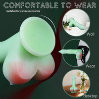 8.07in Spiked Liquid Silicone Soft Monster Dildo Penis Simulator Toy