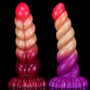 8.07in Spiral Women Using Ombre Dildo For Adult Masturbation