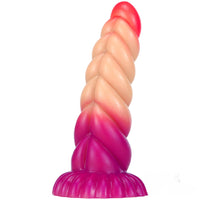 8.07in Spiral Women Using Ombre Dildo For Adult Masturbation