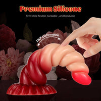 8.07in Spiral Women Using Ombre Dildo For Adult Masturbation