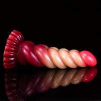 8.07in Spiral Women Using Ombre Dildo For Adult Masturbation