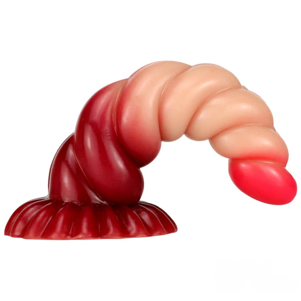 8.07in Spiral Women Using Ombre Dildo For Adult Masturbation