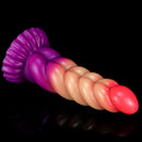 8.07in Spiral Women Using Ombre Dildo For Adult Masturbation