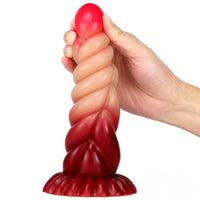 8.07in Spiral Women Using Ombre Dildo For Adult Masturbation