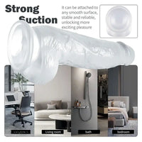8.07in TPE G Spot Dildo With Vein Suction Cup Base For Hands-Free