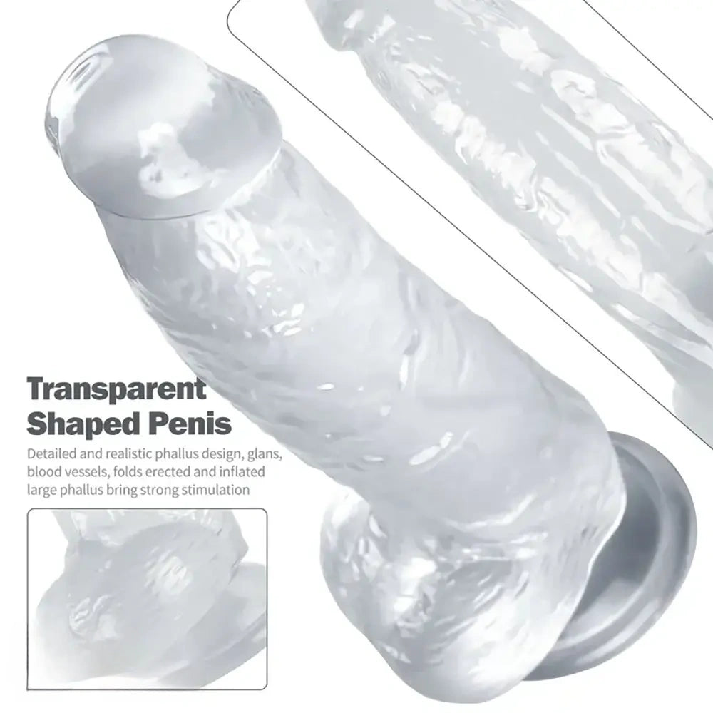 8.07in TPE G Spot Dildo With Vein Suction Cup Base For Hands-Free
