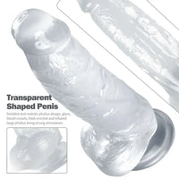 8.07in TPE G Spot Dildo With Vein Suction Cup Base For Hands-Free