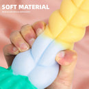 8.07in Twist Rope Design Fantasy Dildo Flexible Lifelike Sex Toy