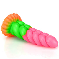 8.07in Twist Rope Design Fantasy Dildo Flexible Lifelike Sex Toy