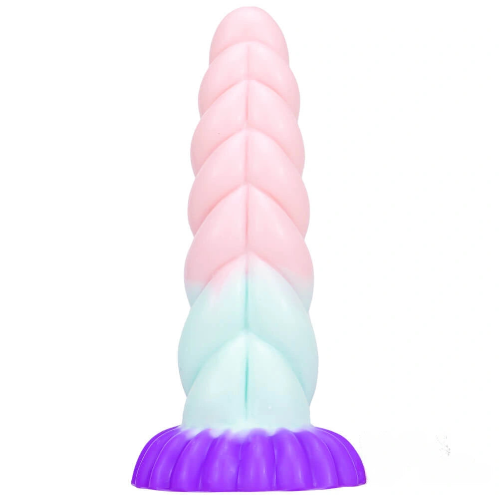 8.07in Twist Rope Design Fantasy Dildo Flexible Lifelike Sex Toy