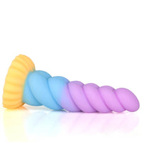 8.07in Twist Rope Design Fantasy Dildo Flexible Lifelike Sex Toy