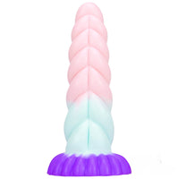 8.07in Twist Rope Design Fantasy Dildo Flexible Lifelike Sex Toy