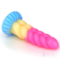 8.07in Twist Rope Design Fantasy Dildo Flexible Lifelike Sex Toy