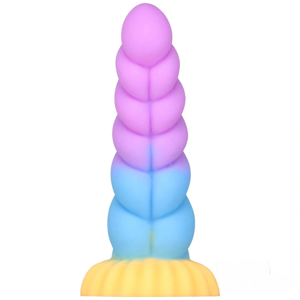 8.07in Twist Rope Design Fantasy Dildo Flexible Lifelike Sex Toy