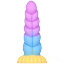 8.07in Twist Rope Design Fantasy Dildo Flexible Lifelike Sex Toy