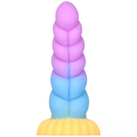 8.07in Twist Rope Design Fantasy Dildo Flexible Lifelike Sex Toy