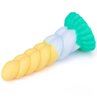 8.07in Twist Rope Design Fantasy Dildo Flexible Lifelike Sex Toy