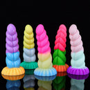 8.07in Twist Rope Design Fantasy Dildo Flexible Lifelike Sex Toy