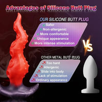 8.07in Wearable Fantasy Tentacle Anal Plug Silicone Monster Dildo