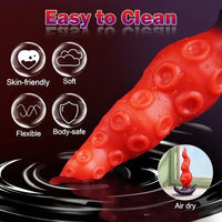 8.07in Wearable Fantasy Tentacle Anal Plug Silicone Monster Dildo