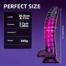 8.11in CATERPILLAR Gilded Mixed Color Creative Silicone Dildo SM Sex Toy