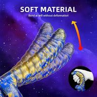 8.11in CATERPILLAR Gilded Mixed Color Creative Silicone Dildo SM Sex Toy