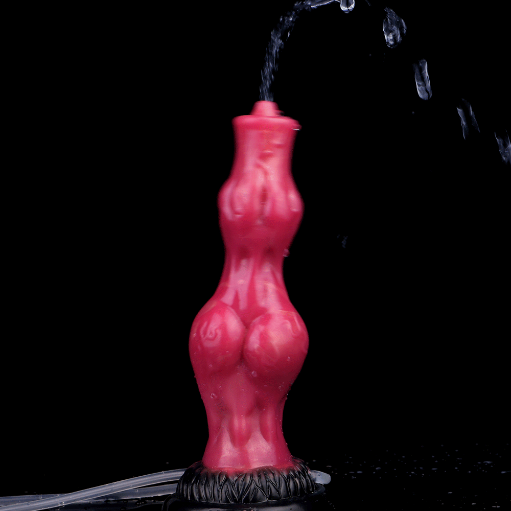 8.11in Dog Knot Silicone Soft Big Ejaculating Dildo G-Spot Stimulato Massager