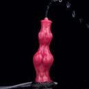 8.11in Dog Knot Silicone Soft Big Ejaculating Dildo G-Spot Stimulato Massager