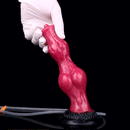 8.11in Dog Knot Silicone Soft Big Ejaculating Dildo G-Spot Stimulato Massager