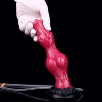 8.11in Dog Knot Silicone Soft Big Ejaculating Dildo G-Spot Stimulato Massager