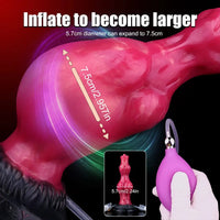 8.11in Dog Knot Silicone Soft Big Ejaculating Dildo G-Spot Stimulato Massager