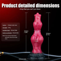 8.11in Dog Knot Silicone Soft Big Ejaculating Dildo G-Spot Stimulato Massager