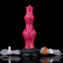 8.11in Dog Knot Silicone Soft Big Ejaculating Dildo G-Spot Stimulato Massager