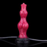 8.11in Dog Knot Silicone Soft Big Ejaculating Dildo G-Spot Stimulato Massager