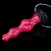 8.11in Dog Knot Silicone Soft Big Ejaculating Dildo G-Spot Stimulato Massager