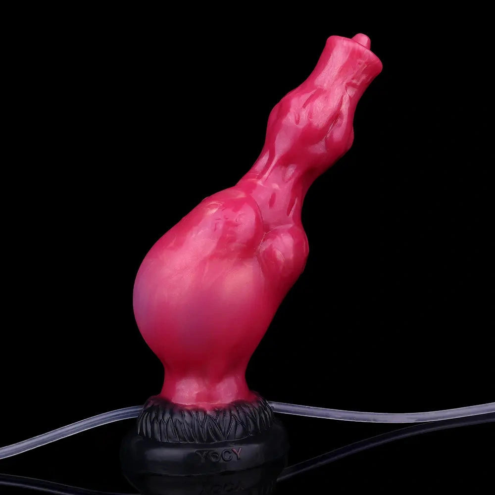 8.11in Dog Knot Silicone Soft Big Ejaculating Dildo G-Spot Stimulato Massager