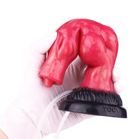 8.11in Dog Knot Silicone Soft Big Ejaculating Dildo G-Spot Stimulato Massager