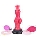 8.11in Dog Knot Silicone Soft Big Ejaculating Dildo G-Spot Stimulato Massager