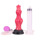 8.11in Dog Knot Silicone Soft Big Ejaculating Dildo G-Spot Stimulato Massager