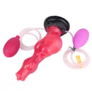 8.11in Dog Knot Silicone Soft Big Ejaculating Dildo G-Spot Stimulato Massager