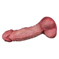 8.11in Double-layer Liquid Silicone Skin-like Soft Uncut Dildo Masturbator