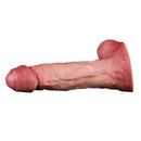 8.11in Double-layer Liquid Silicone Skin-like Soft Uncut Dildo Masturbator