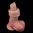 8.11in Double-layer Liquid Silicone Skin-like Soft Uncut Dildo Masturbator