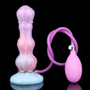 8.11in Inflatable Silicone Soft Dildo Squeeze Water Female Male Sex Toy