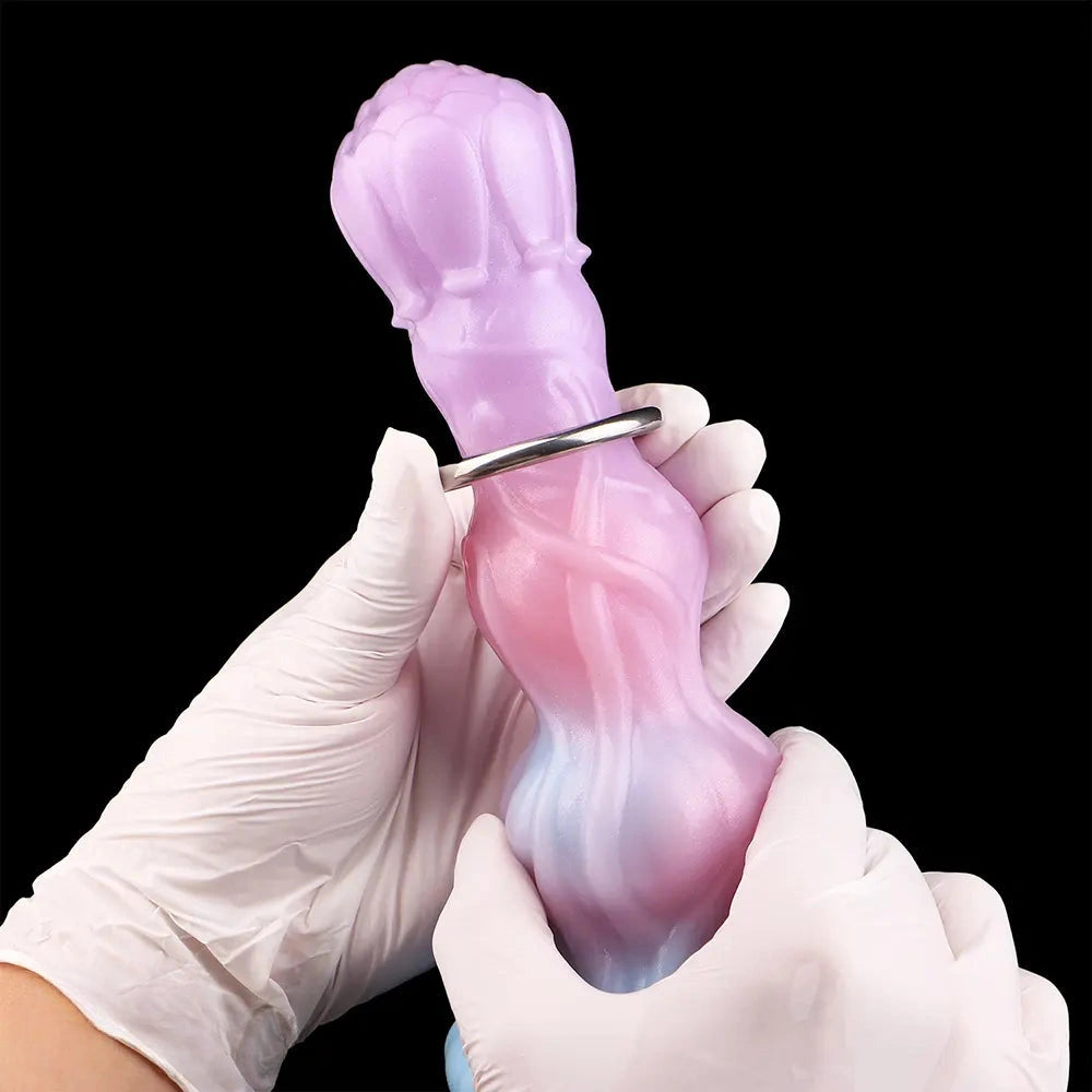 8.11in Inflatable Silicone Soft Dildo Squeeze Water Female Male Sex Toy