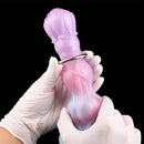 8.11in Inflatable Silicone Soft Dildo Squeeze Water Female Male Sex Toy
