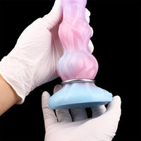 8.11in Inflatable Silicone Soft Dildo Squeeze Water Female Male Sex Toy